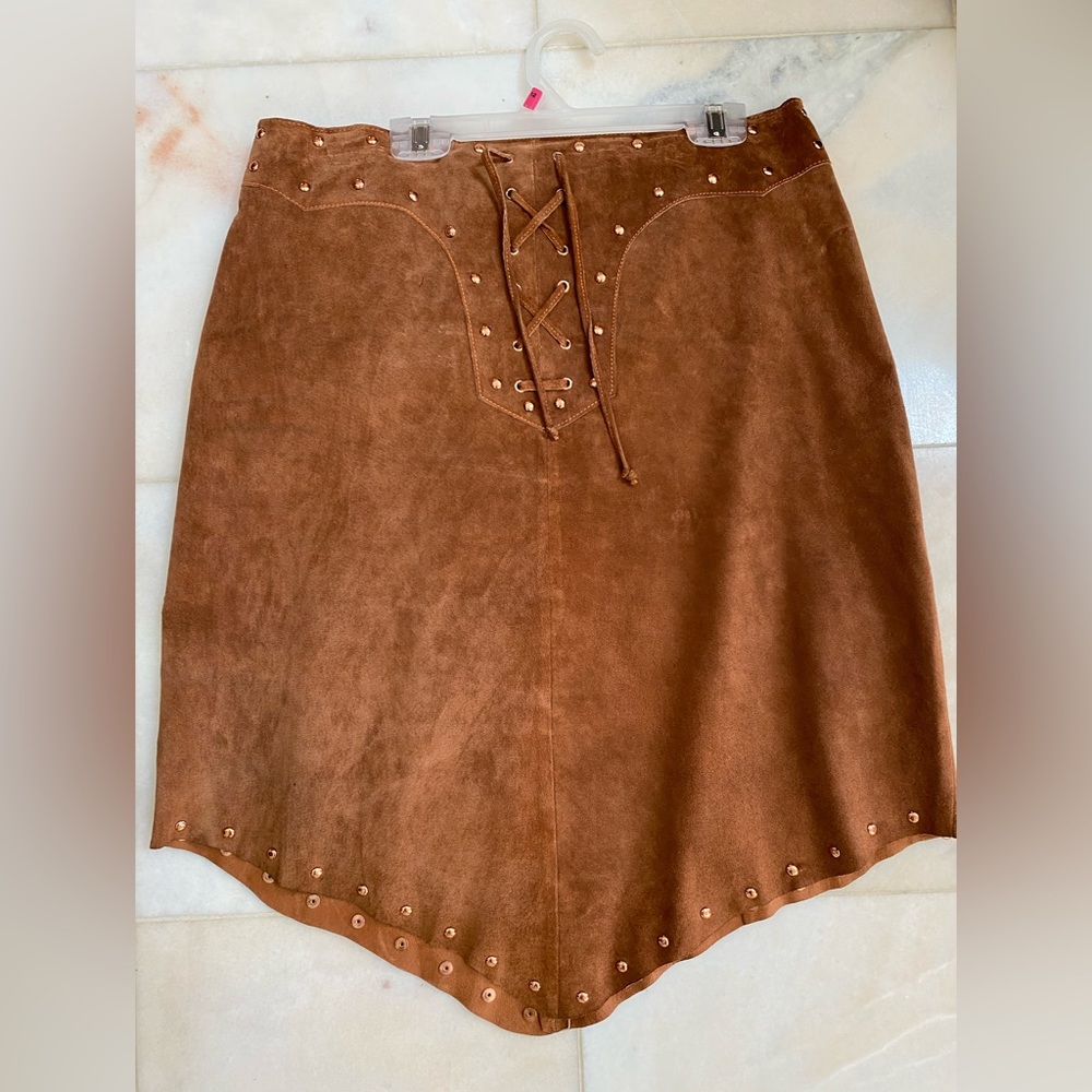 Suede skirt